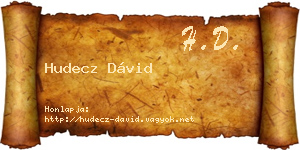 Hudecz Dávid névjegykártya
