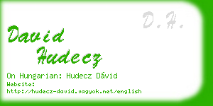 david hudecz business card